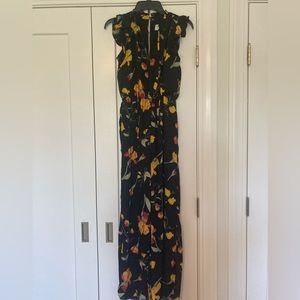 NWOT - Black Floral Jumpsuit - Size XS